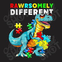 Rawrsomely Different Dinosaur Dino Autism Awareness T-shirt | Artistshot