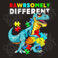 Rawrsomely Different Dinosaur Dino Autism Awareness Tank Top | Artistshot