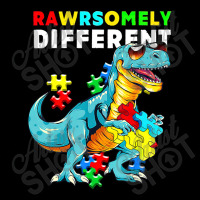 Rawrsomely Different Dinosaur Dino Autism Awareness V-neck Tee | Artistshot