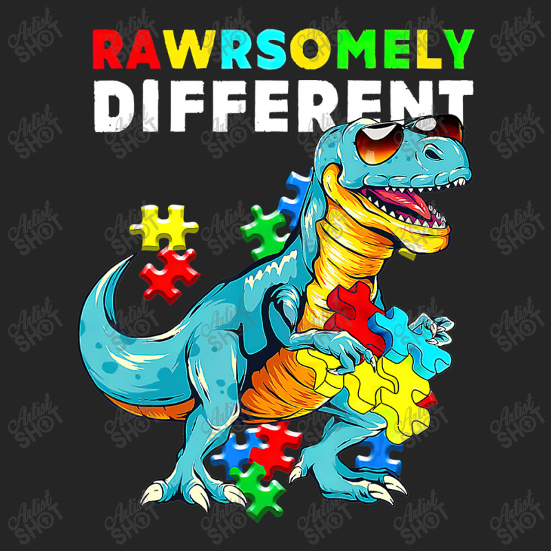 Rawrsomely Different Dinosaur Dino Autism Awareness Unisex Hoodie by LeiThompson | Artistshot