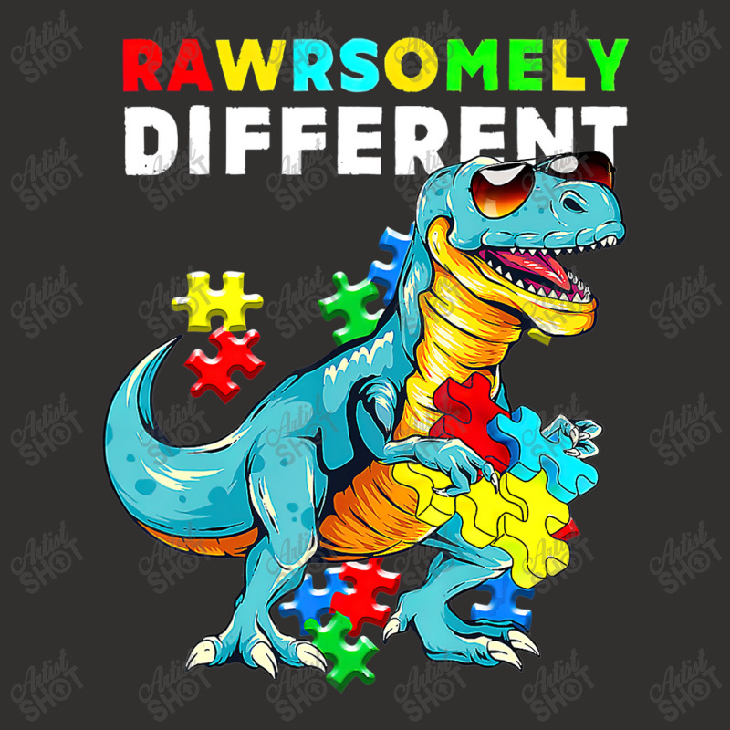 Rawrsomely Different Dinosaur Dino Autism Awareness Champion Hoodie by LeiThompson | Artistshot