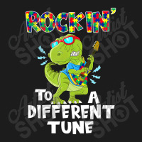 Rockin To A Different Tune Autism Awareness Dinosaur Hoodie & Jogger Set | Artistshot