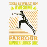 Awesome Parkour Runner Looks Like Free Running Training Jump Ladies Fitted T-shirt | Artistshot