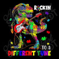 Rockin To A Different Tune Autism Awareness Trex Dinosaur Men's Long Sleeve Pajama Set | Artistshot