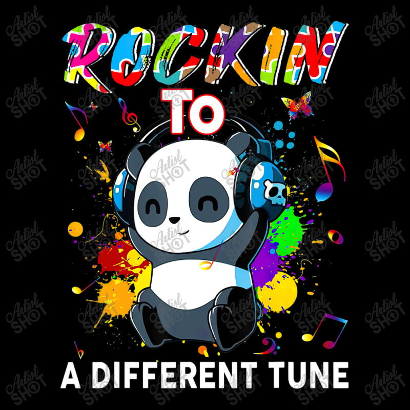 Rockin To A Different Tune Panda Autism Awareness Lightweight Hoodie by LeiThompson | Artistshot