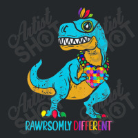 Trex Dino Puzzle Rawrsomely Different Autism Awareness Crewneck Sweatshirt | Artistshot