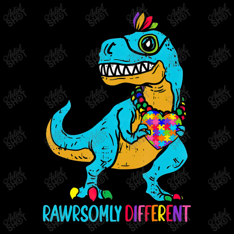 Trex Dino Puzzle Rawrsomely Different Autism Awareness Zipper Hoodie by LeiThompson | Artistshot