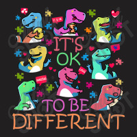 Trex Its Ok To Be Different Autism Awareness Dino T-shirt | Artistshot