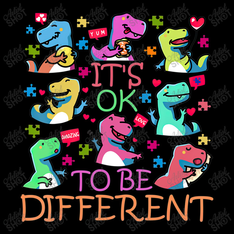 Trex Its Ok To Be Different Autism Awareness Dino Men's 3/4 Sleeve Pajama Set by LeiThompson | Artistshot