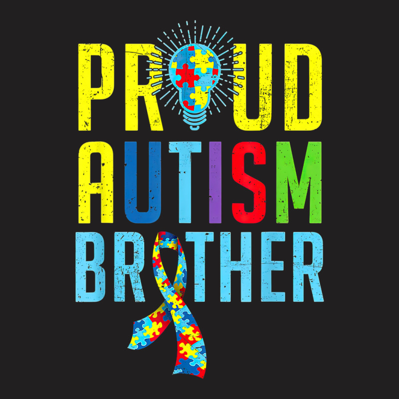 Proud Autism Brother Sibling Autism Awareness T-shirt | Artistshot