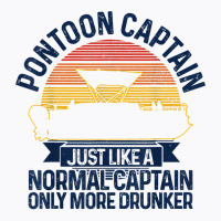 Mens Pontoon Captain Vintage Funny Pontoon Boat Boating Gift T Shirt T-shirt | Artistshot