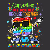 Supporting My Brother Puzzle Autism Awareness Month Pop It Vintage Hoodie | Artistshot