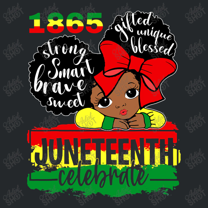 Black Girl Juneteenth 1865 Celebrate Indepedence Day Kids Crewneck Sweatshirt by nhan0105 | Artistshot