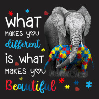 What Makes You Different Elephant Mom Autism Awareness T-shirt | Artistshot