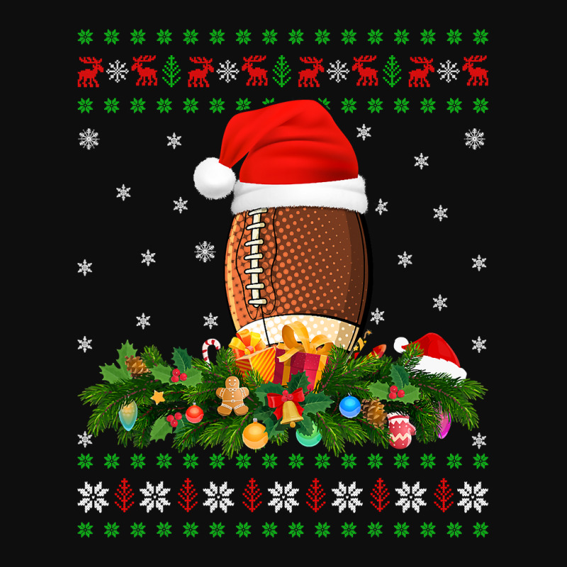 Football American Football Sports Lover Xmas Ugly Rugby Christmas 177  Crop Top by golferu | Artistshot