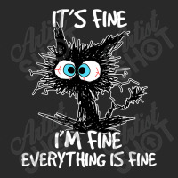 It's Fine I'm Fine Everything Is Fine Funny Black Cat Printed Hat | Artistshot