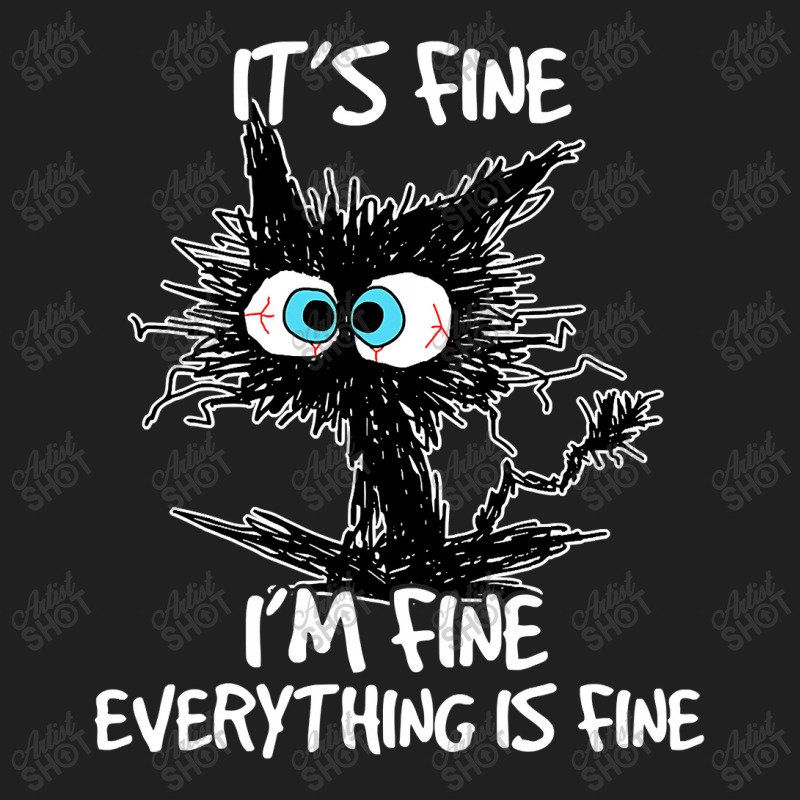 It's Fine I'm Fine Everything Is Fine Funny Black Cat Ladies Polo Shirt by nhan0105 | Artistshot