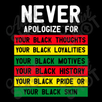 Juneteenth Black Pride Never Apologize For Your Blackness Adjustable Cap | Artistshot