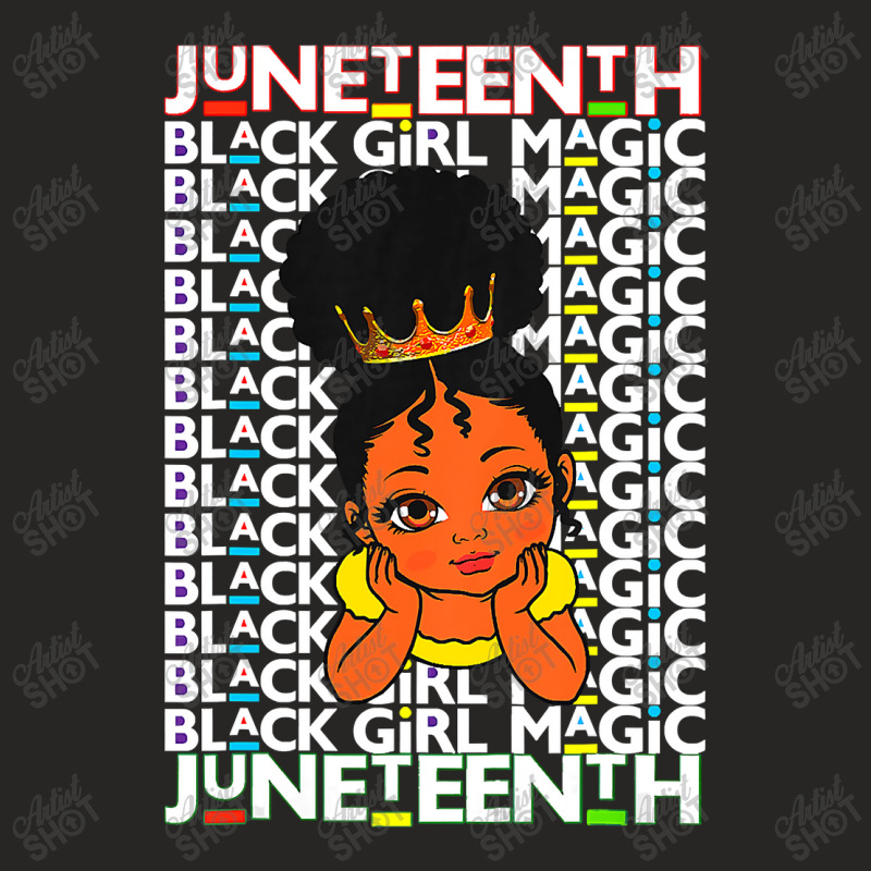 Juneteenth Celebrating 1865 Cute Black Girls Princesse Kids Ladies Fitted T-Shirt by nhan0105 | Artistshot