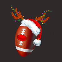 Football Christmas Football Santa Hat Reindeer Red Nose Funny Light 11 Racerback Tank | Artistshot