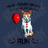 Funny Cat Chain On My Mood Swing Just Snapped Run Men Denim Jacket | Artistshot