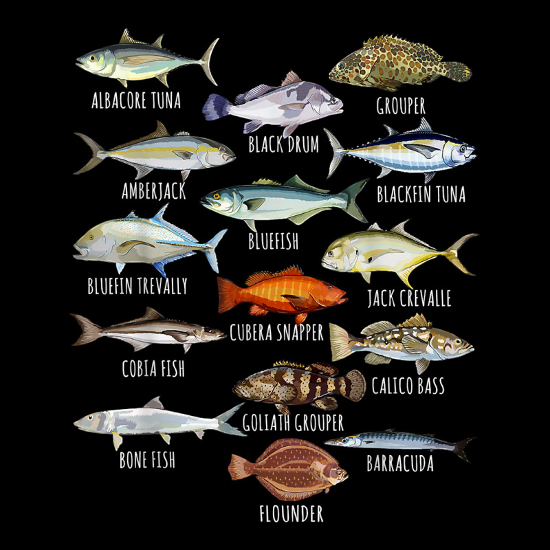 Fish Species Biology Types Of Saltwater Fish Fishing T Shirt Zipper Hoodie by hutchisongruda | Artistshot