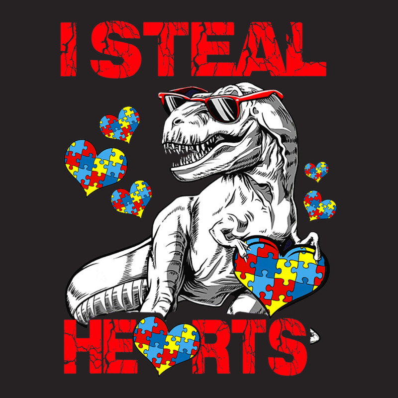 I Steal Hearts Autism Awareness Dinosaur Trex Vintage Cap | Artistshot