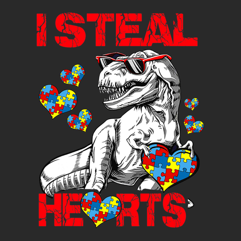 I Steal Hearts Autism Awareness Dinosaur Trex Printed Hat | Artistshot