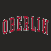 Womens Oberlin Ohio Souvenir College Style Red Text V Neck T Shirt Ladies Fitted T-shirt | Artistshot