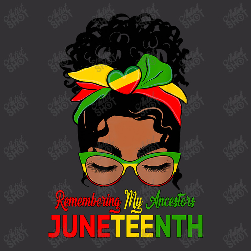 Remembering My Ancestors Juneteenth Black Women Messy Bun Vintage Short by nhan0105 | Artistshot