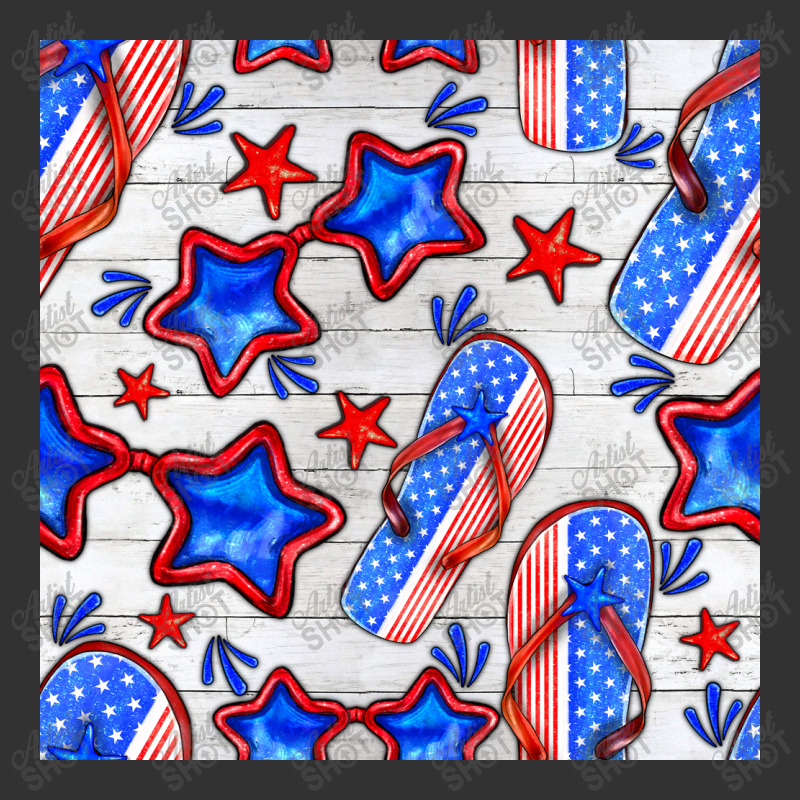 4th Of July Flip Flops Seamless Pattern Baby Bodysuit | Artistshot