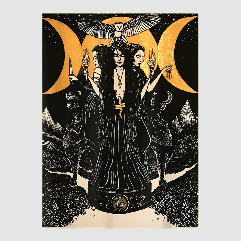 Hecate Triple Moon Goddess Wiccan Wicca Pagan witch T Shirt Exclusive T-shirt by aryanahjerich | Artistshot