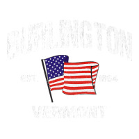 Burlington Vermont Vt Usa Stars & Stripes Vintage Style Premium V-neck Tee | Artistshot