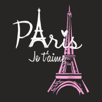 I Love Paris Eiffel Tower France T Shirt French Souvenir T Shirt Ladies Fitted T-shirt | Artistshot