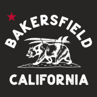 Bakersfield California Beach Flag Bear Surf Ca Vintage T Shirt Ladies Fitted T-shirt | Artistshot