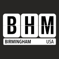 Bhm Birmingham Alabama Usa Travel Souvenir Black Text Pullover Hoodie Ladies Fitted T-shirt | Artistshot