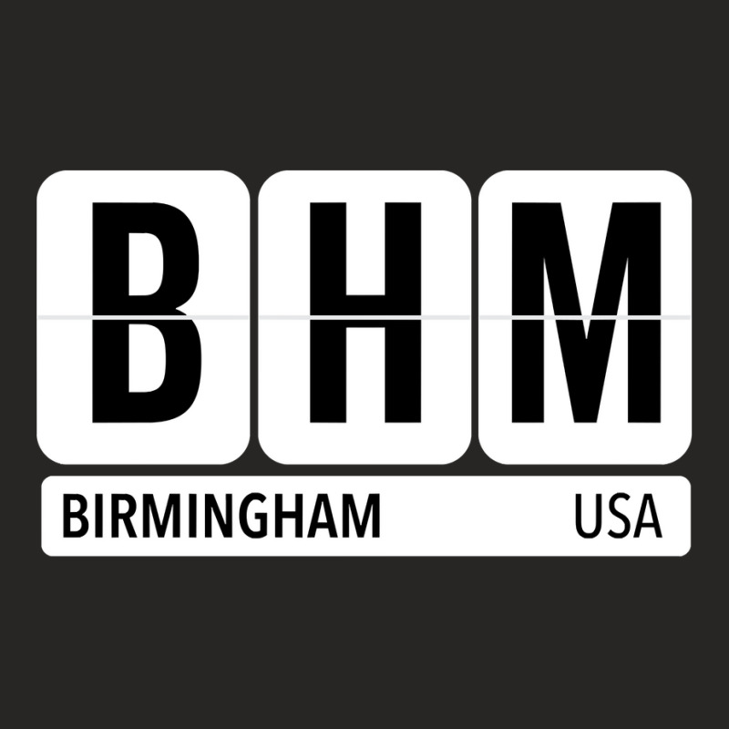 Bhm Birmingham Alabama Usa Travel Souvenir Black Text Pullover Hoodie Ladies Fitted T-Shirt by adrienskradski | Artistshot