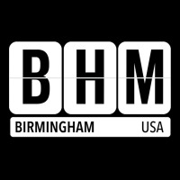 Bhm Birmingham Alabama Usa Travel Souvenir Black Text Pullover Hoodie Maternity Scoop Neck T-shirt | Artistshot