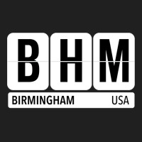 Bhm Birmingham Alabama Usa Travel Souvenir Black Text Pullover Hoodie Ladies Polo Shirt | Artistshot