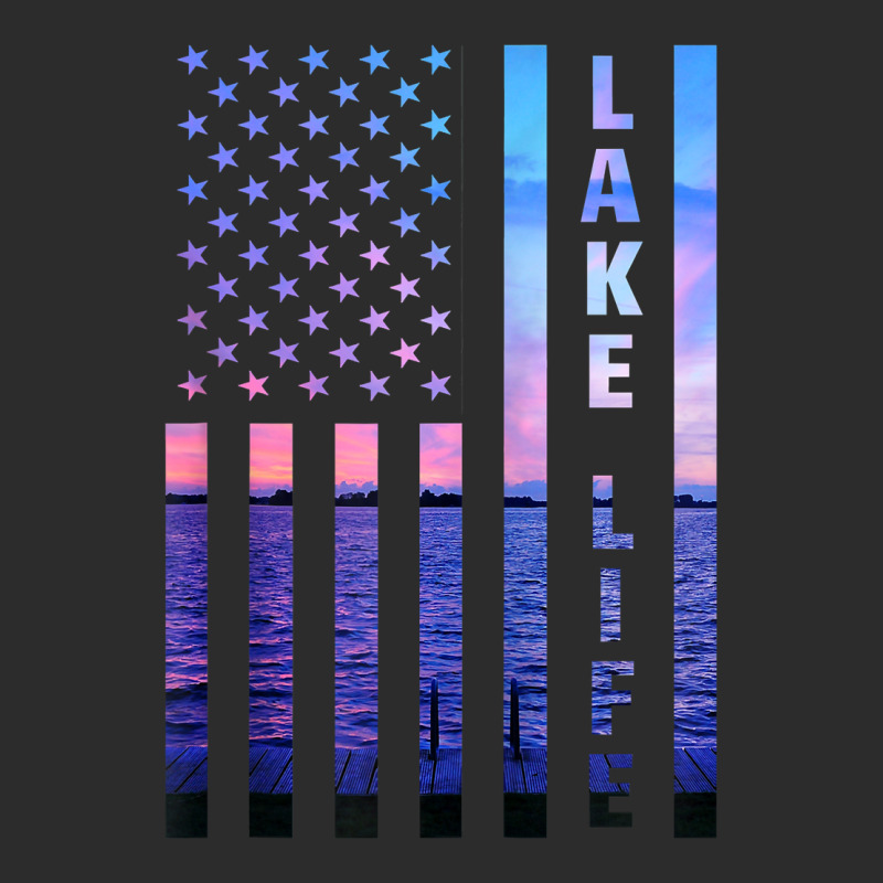 Lake Life American Flag Dock Sunset Wakeboarder Power Boat Zip Hoodie Exclusive T-shirt | Artistshot