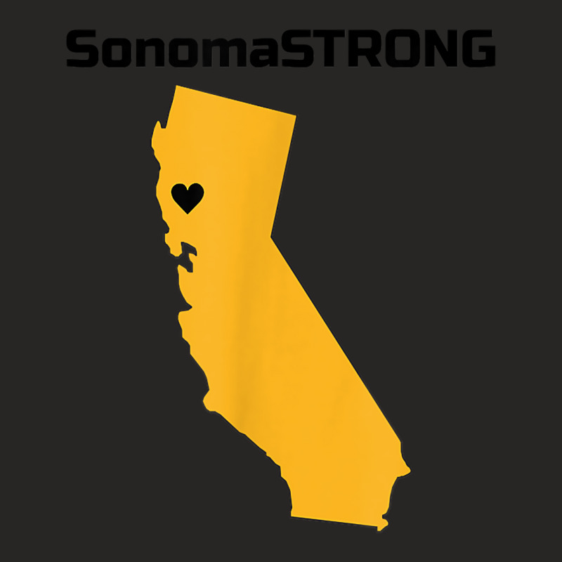 Support Sonoma Strong California State Heart Love T Shirt Ladies Fitted T-Shirt by michealamifflin | Artistshot