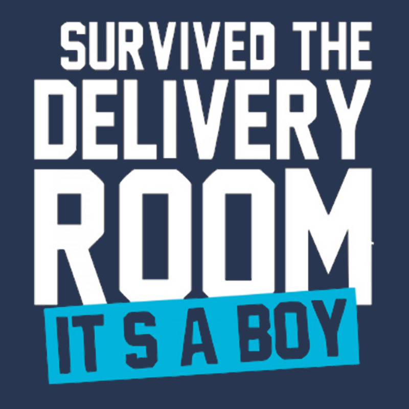 Survived The Delivery Room It's A Boy Funny Ladies Denim Jacket by nbobatiga | Artistshot