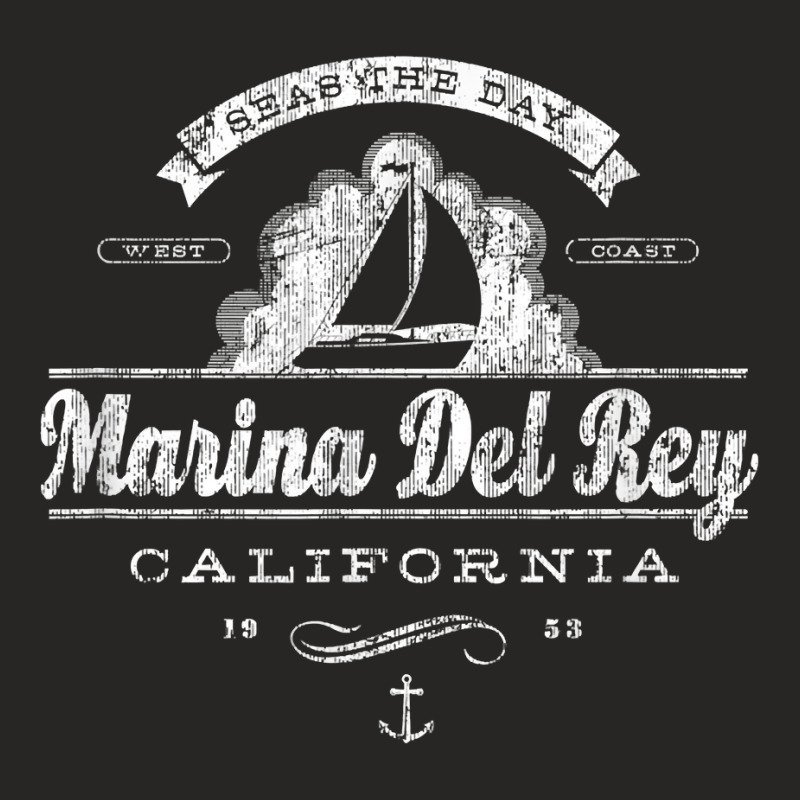 Marina Del Rey Ca Sailboat T Shirt Vintage Nautical Tee Ladies Fitted T-Shirt by nycerecoverdell | Artistshot