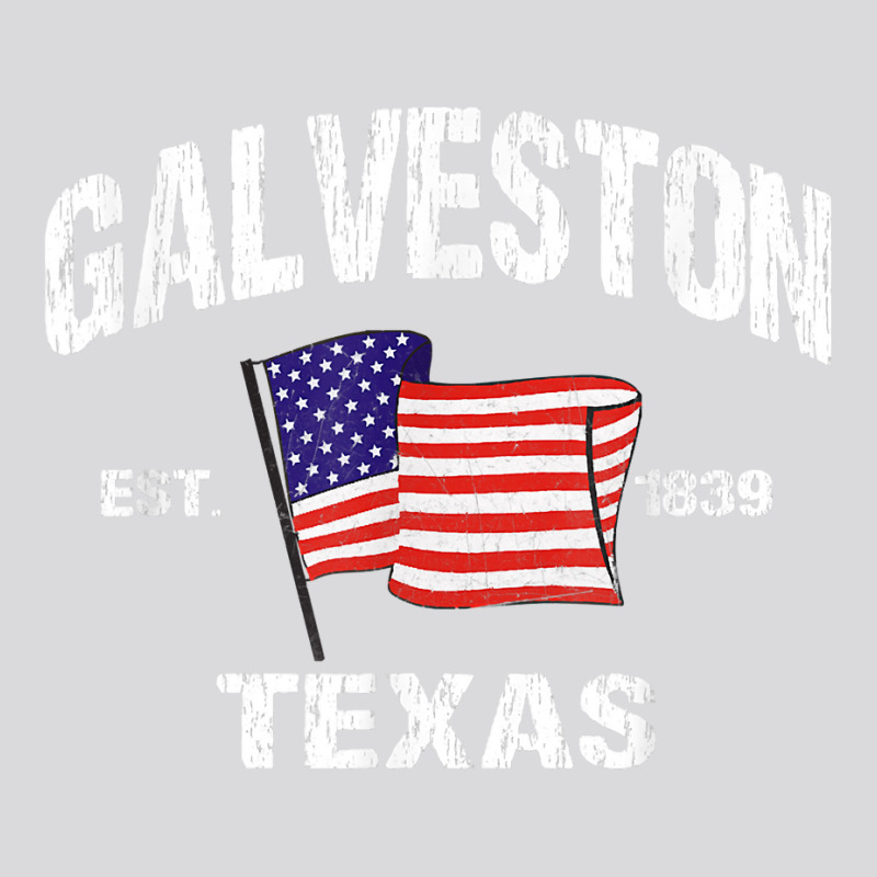 Galveston Texas Tx Usa Stars & Stripes Vintage Style Women's Triblend Scoop T-shirt by PhoebeHaggett | Artistshot