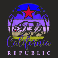 Vintage California Republic Beach Sunset Retro Palm Trees T Shirt Ladies Fitted T-shirt | Artistshot