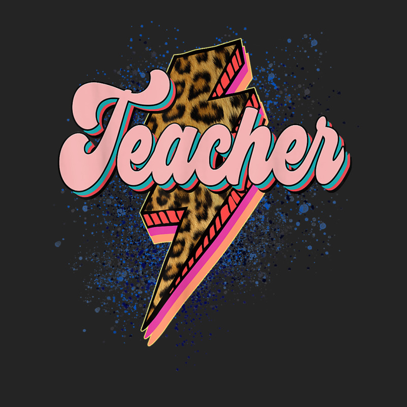 Leopard Teacher Shirt Teacher Lightning Bolt Back To School T Shirt 3/4 Sleeve Shirt by morelypylagertq | Artistshot