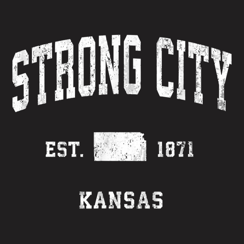 Strong City Kansas Ks Vintage Athletic Sports Design T Shirt T-shirt | Artistshot