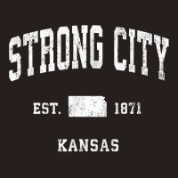 Strong City Kansas Ks Vintage Athletic Sports Design T Shirt Tank Top | Artistshot