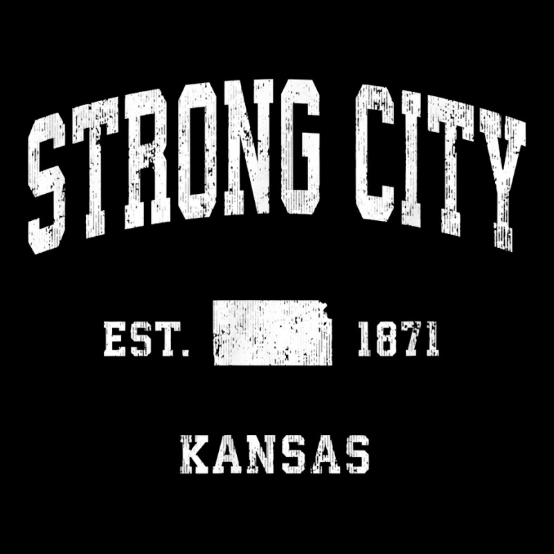 Strong City Kansas Ks Vintage Athletic Sports Design T Shirt Baby Bibs | Artistshot