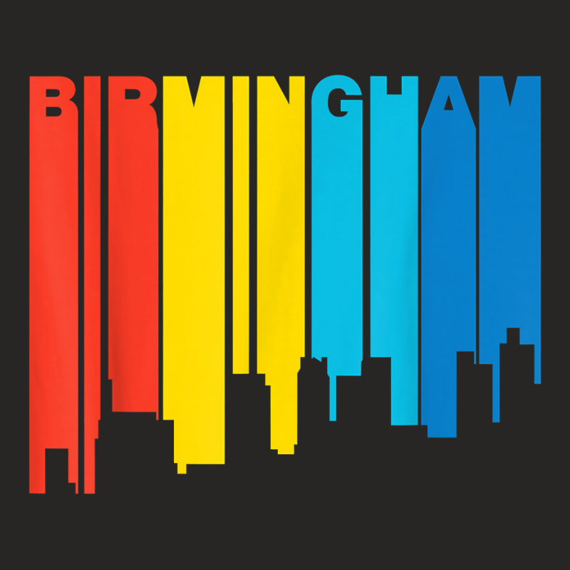 Retro 1970's Style Birmingham Alabama Skyline T Shirt Ladies Fitted T-Shirt by juleakuehneman | Artistshot